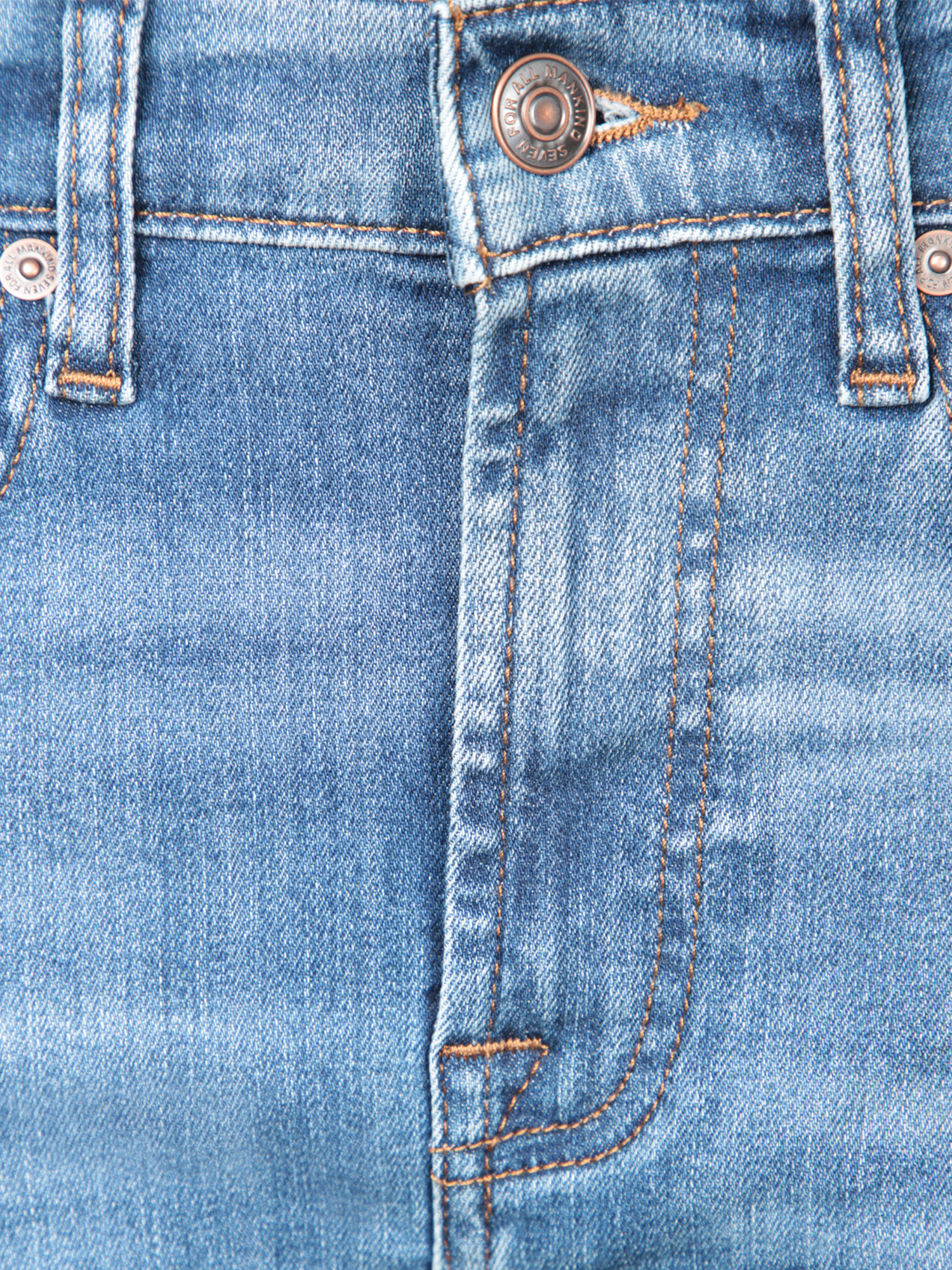 7 For All Mankind Relaxed Skinny Groovy Blue Jeans In Blue