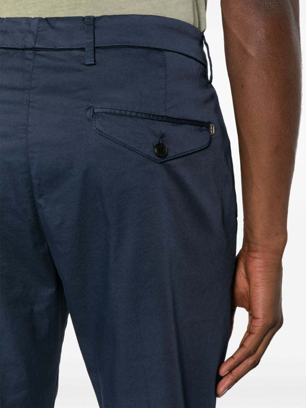 Dondup Mid-rise Tapered Chinos In Blue