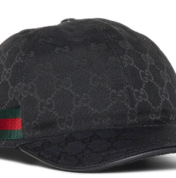 Gucci Cotton Blend Gg Hat With Web Ribbon In Blue