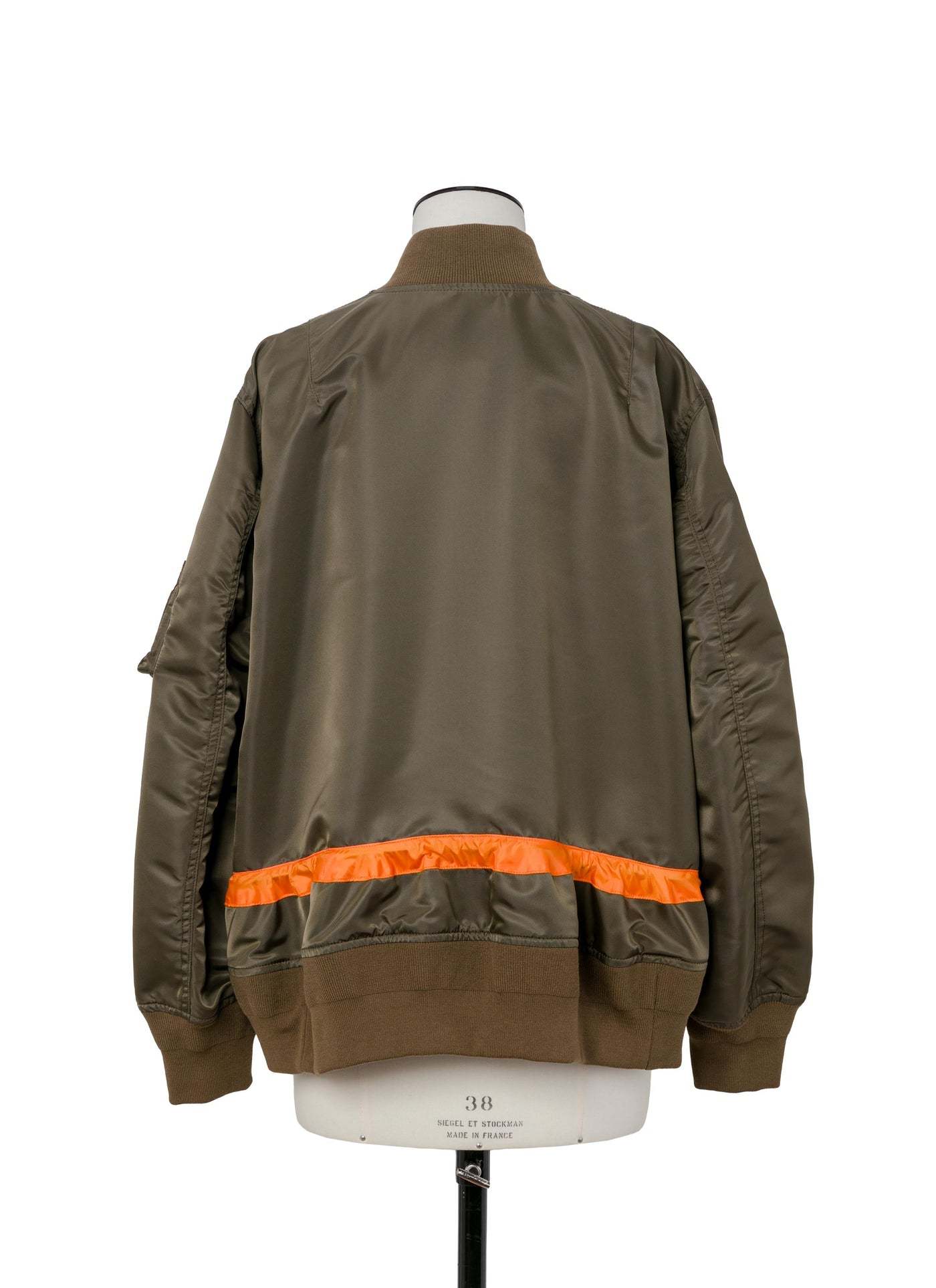 Sacai Stripe-detail Zip-up Bomber Jacket In Multi