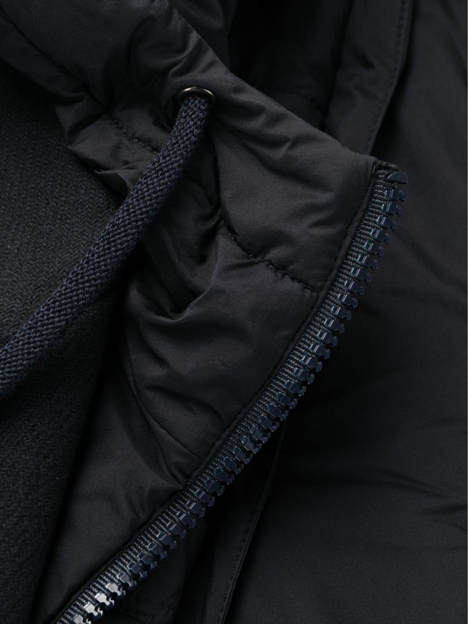 Herno Wool-blend Hooded Parka Coat In Black