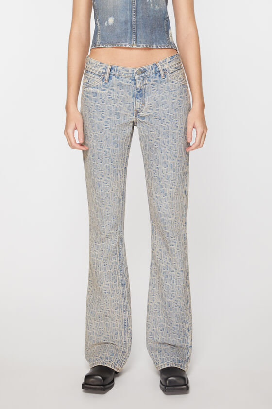 Acne Studios Low-rise Flared Jeans In Gray