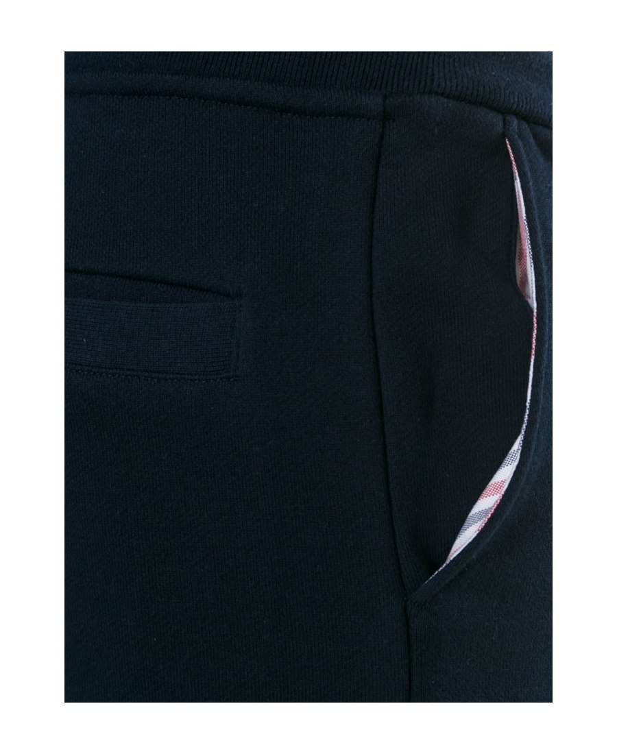 Thom Browne Tapered Striped Loopback Cotton-jersey Sweatpants In Blue