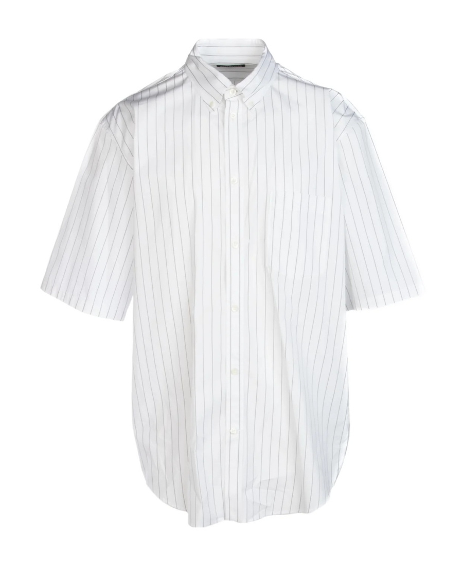 Balenciaga Striped Shirt In White