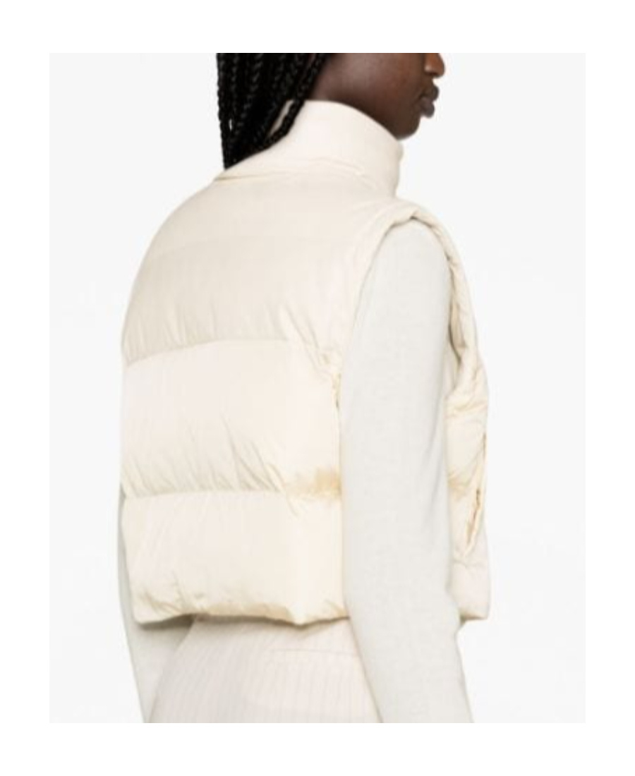 Pinko Cropped Press-stud Padded Gilet In Multi