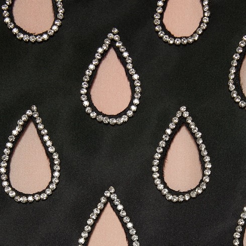 Gucci Cut-out Detailing Silk Skirt In Black