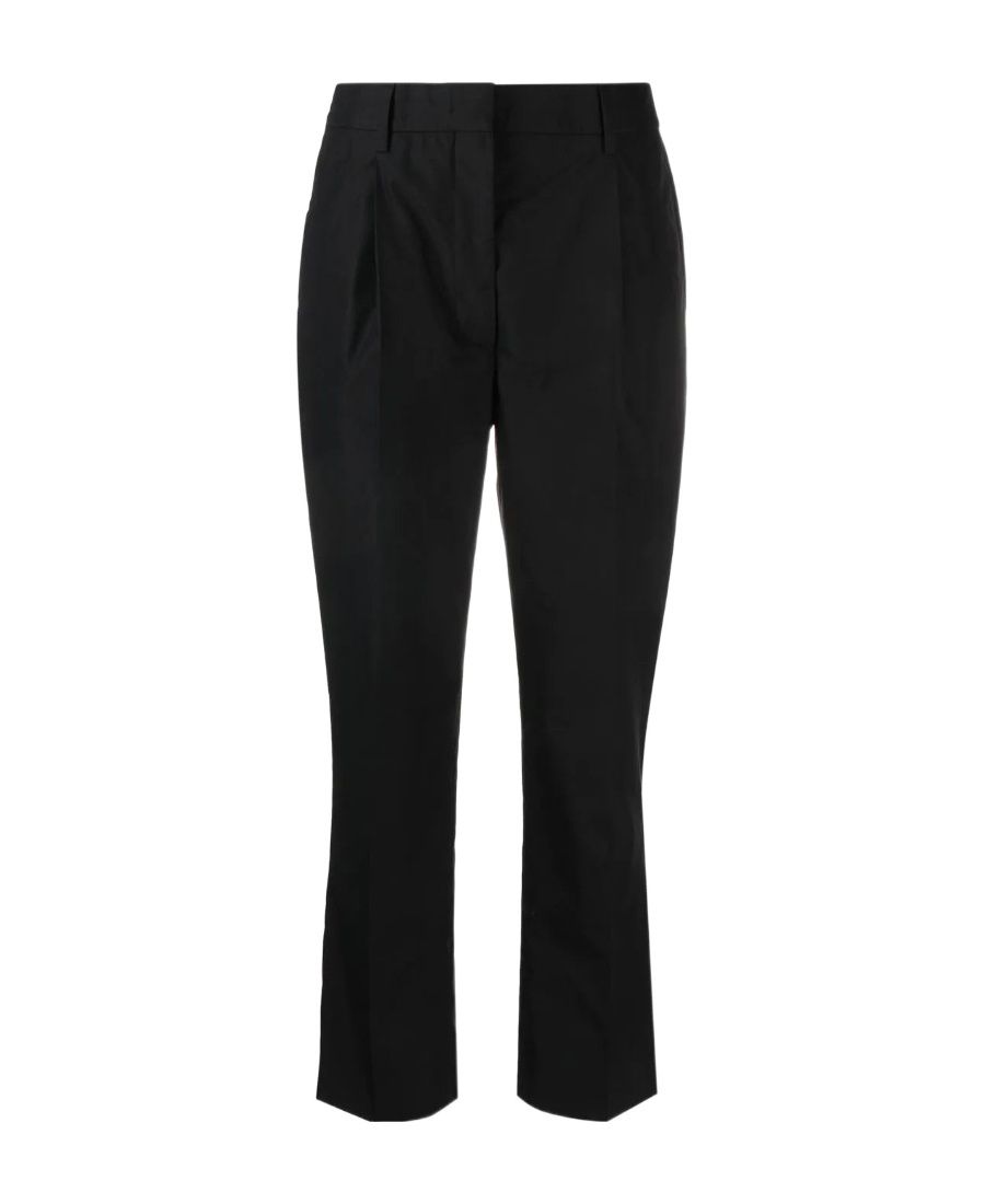 Prada Cropped Tailored Trousers In Black