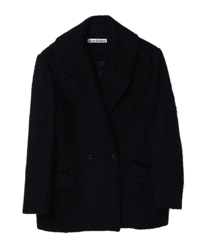 Acne Studios Long-sleeved Short Coat In Black