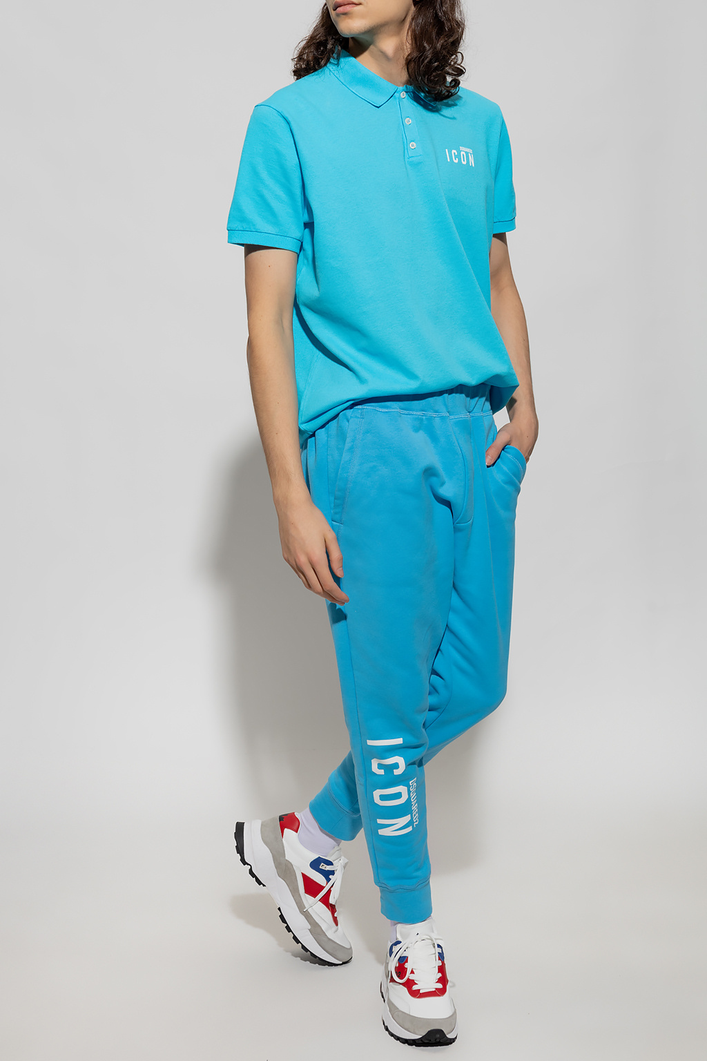 Dsquared2 Icon Logo-print Track Pants In Blue