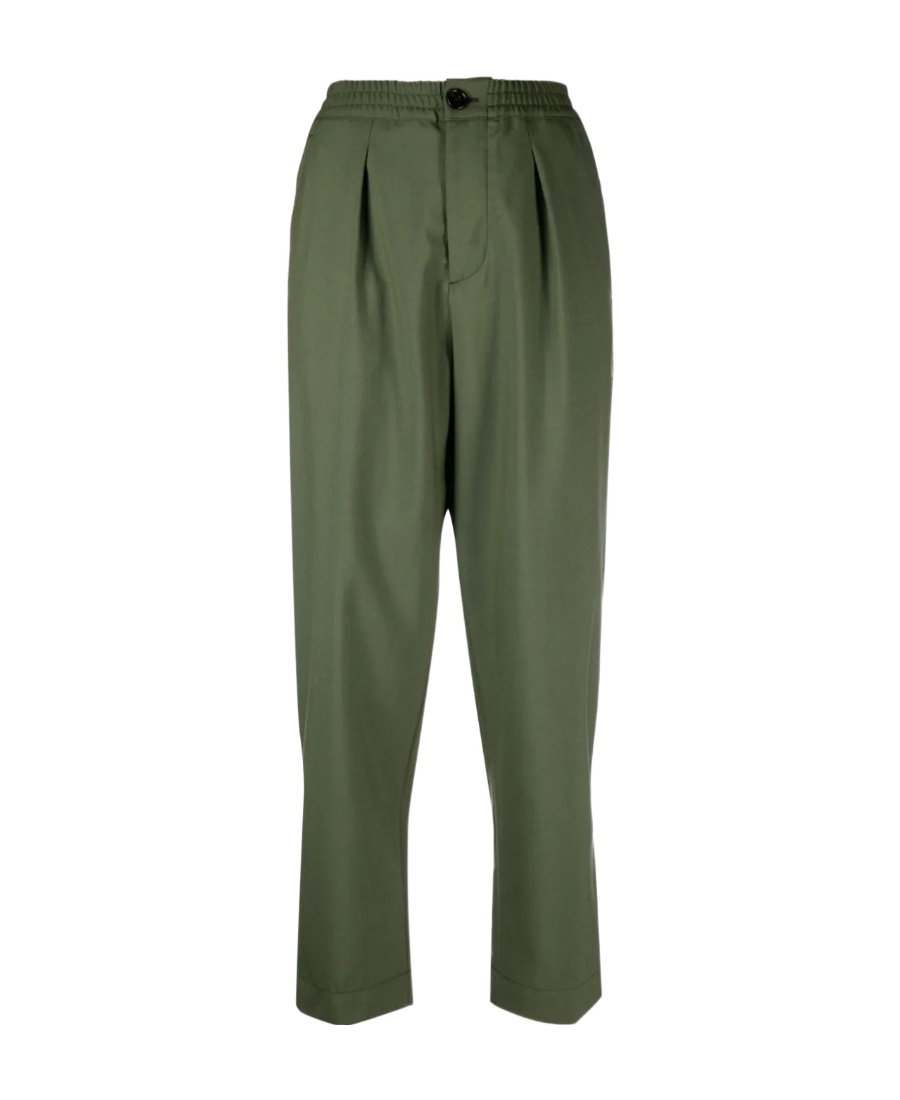 Marni Elasticated-waistband Chino Trousers In Green
