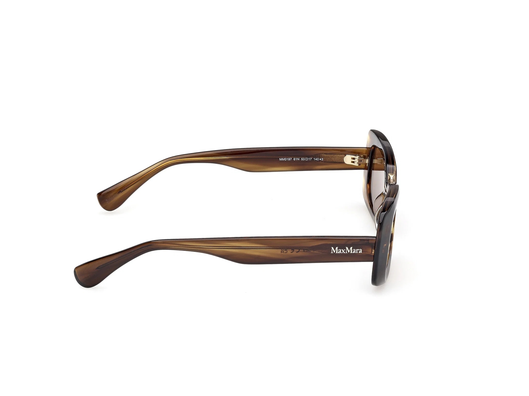 Max Mara Rectangular Frame Sunglasses In Brown