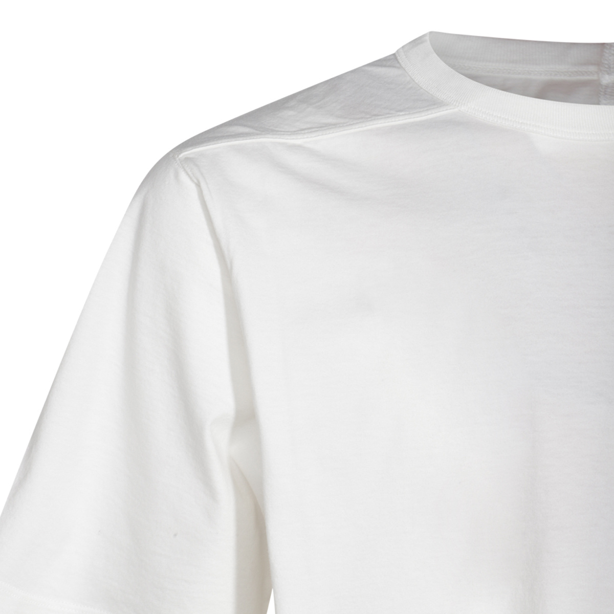Rick Owens Open-necked Black Shirt In White