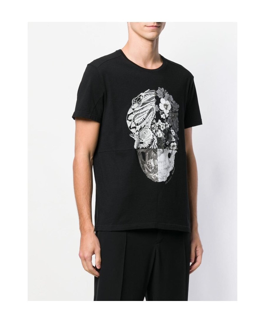Alexander Mcqueen Printed T-shirt In Black