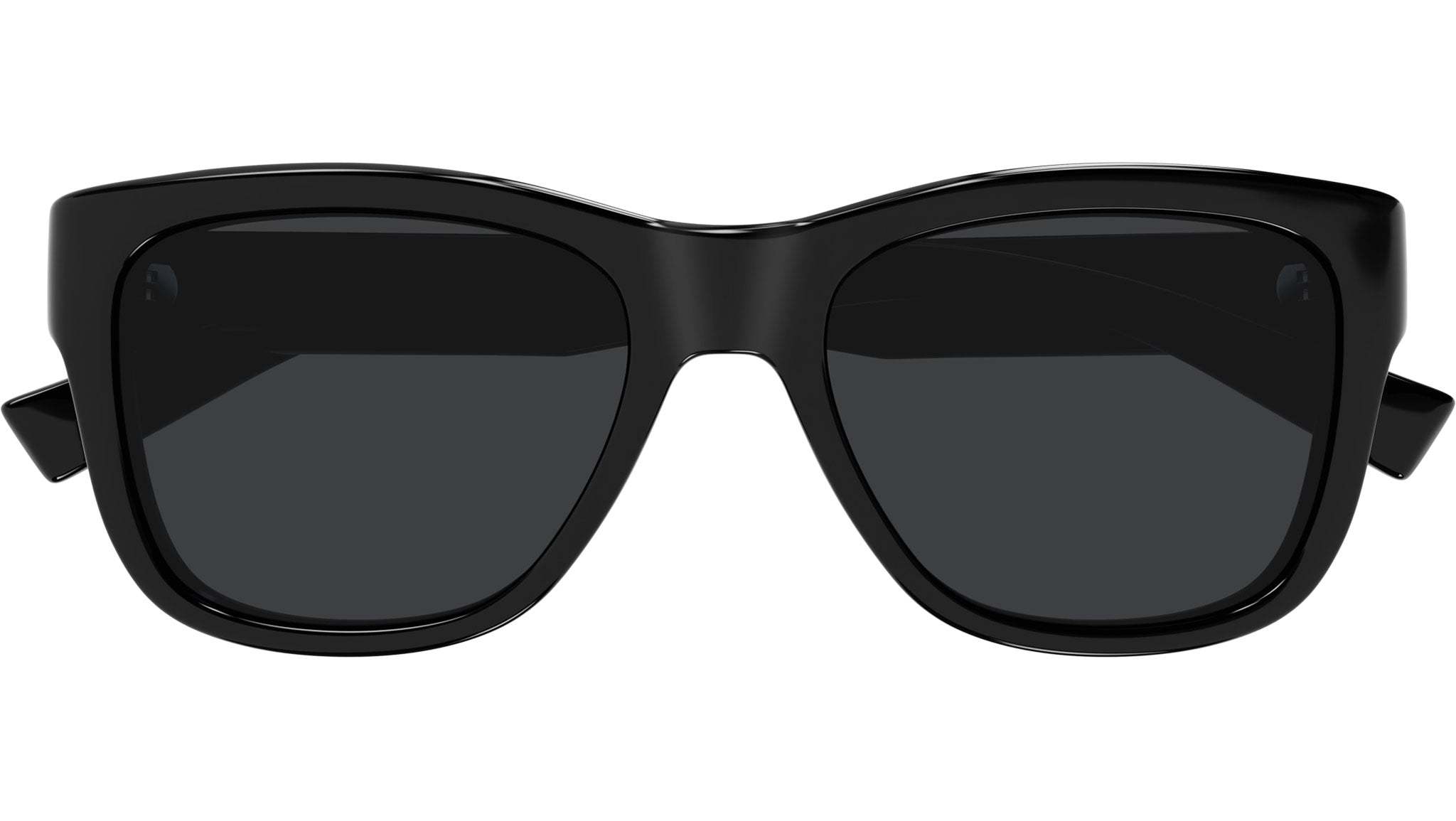 Saint Laurent Logo-print Wayfarer-frame Sunglasses In Black