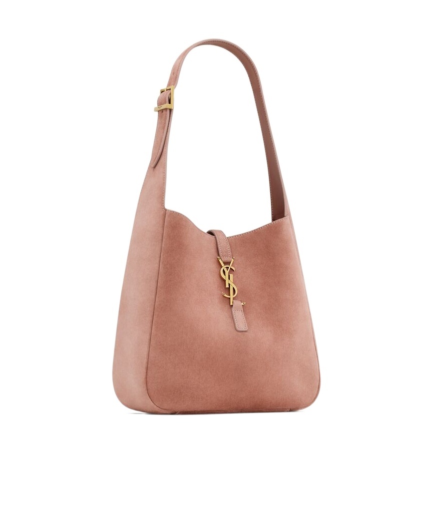 Saint Laurent Le 5 À 7 Supple Small In Suede In Brown