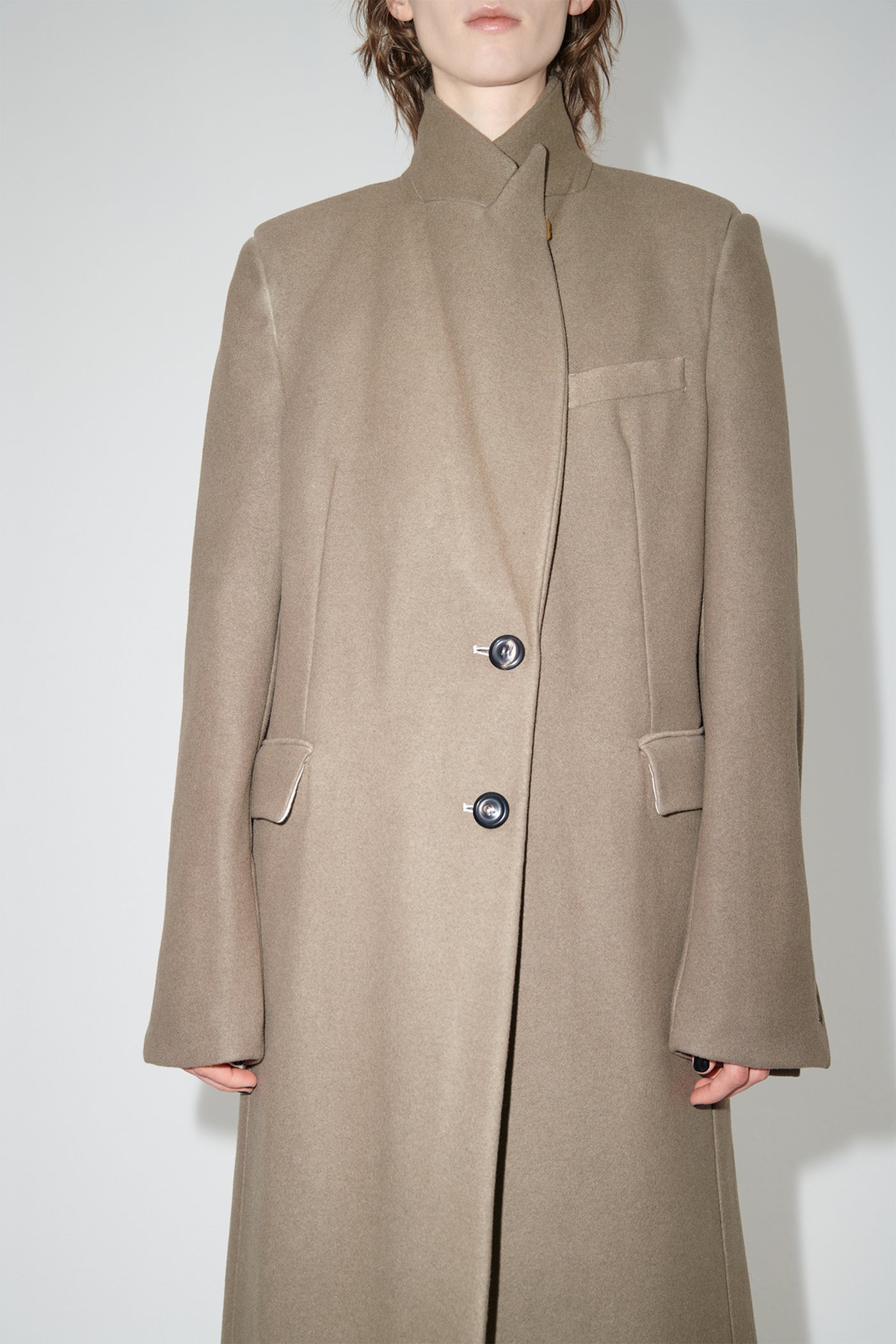 Our Legacy Single-breasted Wool Coat In Brown