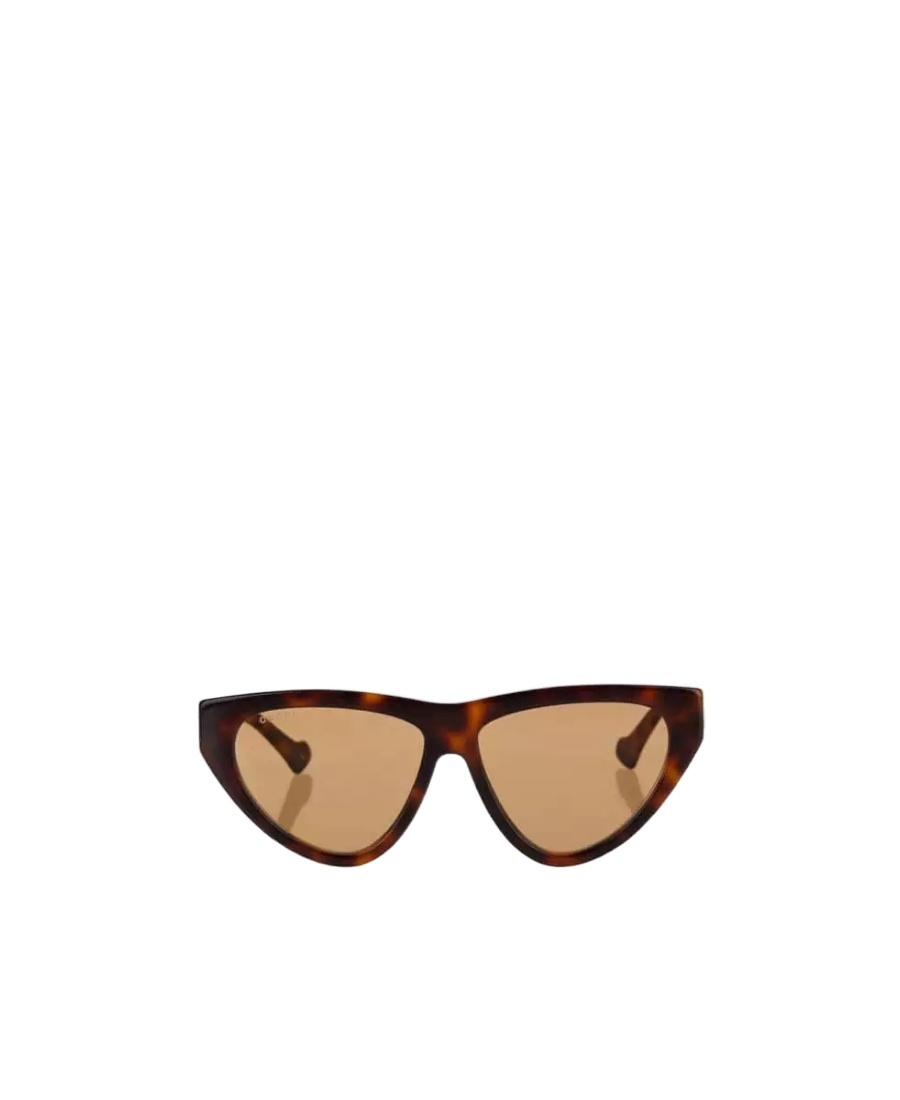 Shop Gucci Tortoiseshell Cat-eye Sunglasses In Brown
