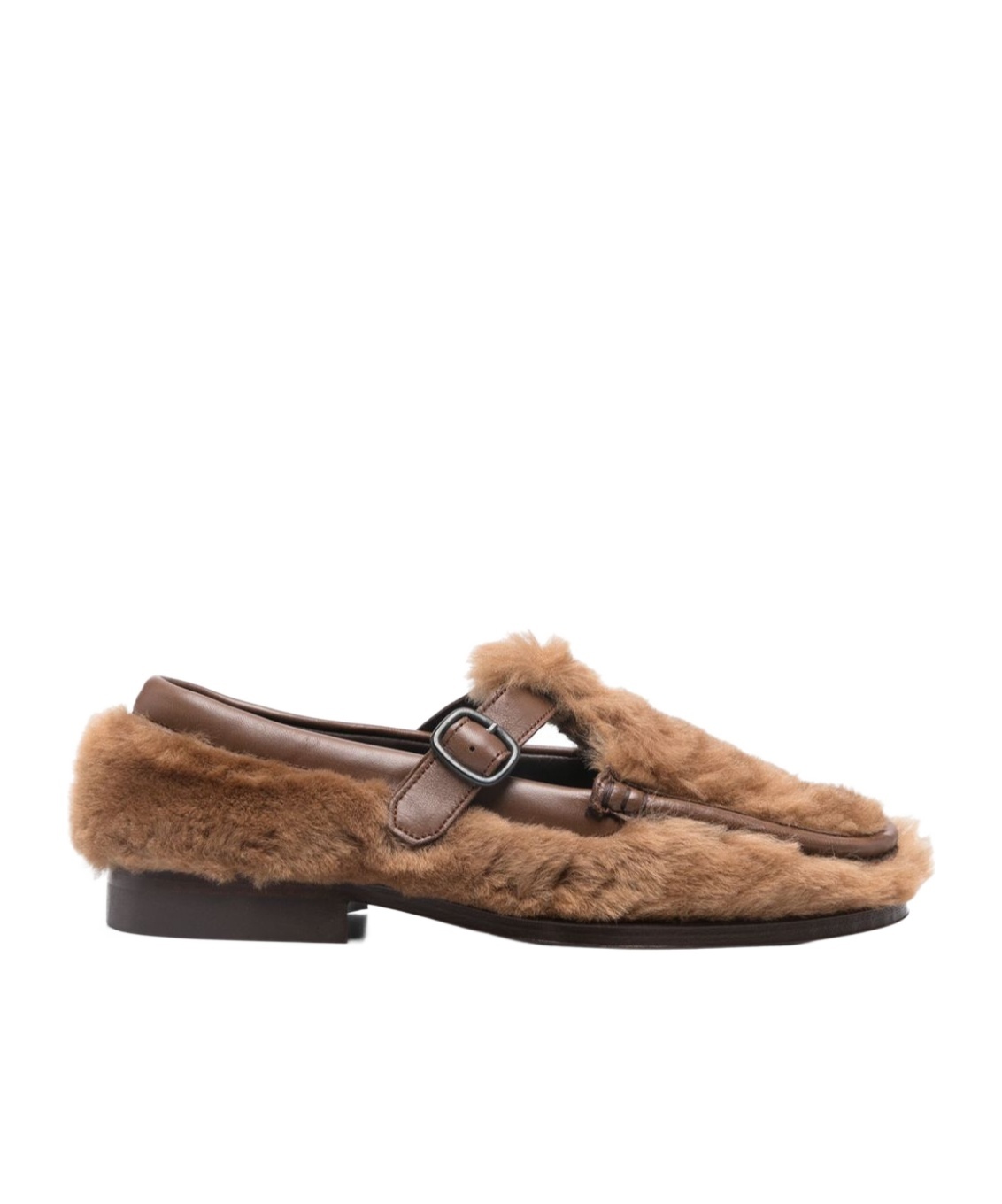 Hereu Round Head Loafer Shoes In Brown