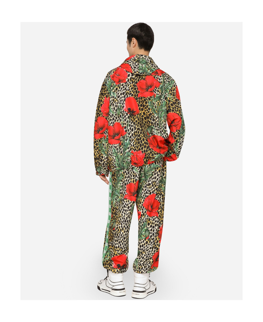 Dolce & Gabbana Floral-print Hooded Jacket In Multicolor