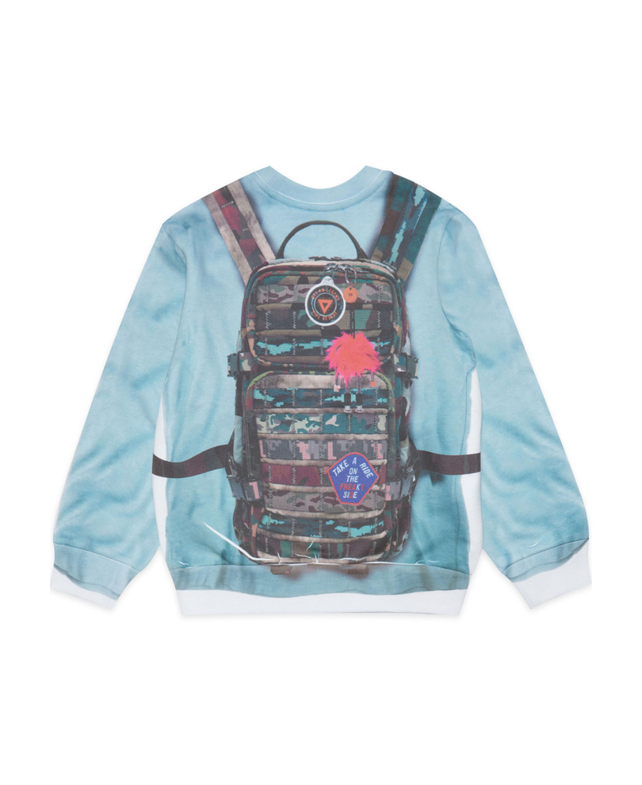 Diesel Trompe L'oeil Print Sweater In Blue