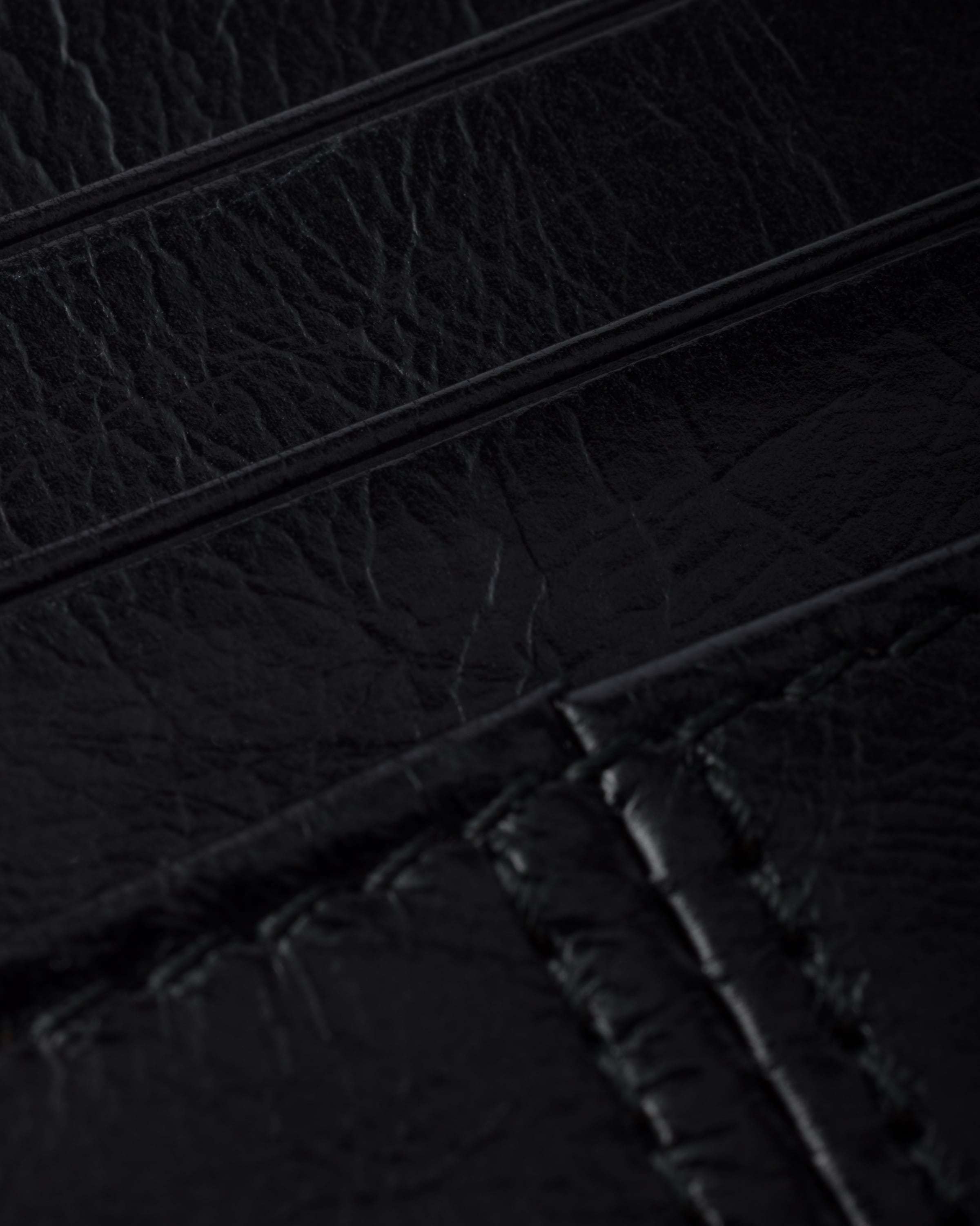 Prada Black Leather Card Holder With Triangle Logo In Black