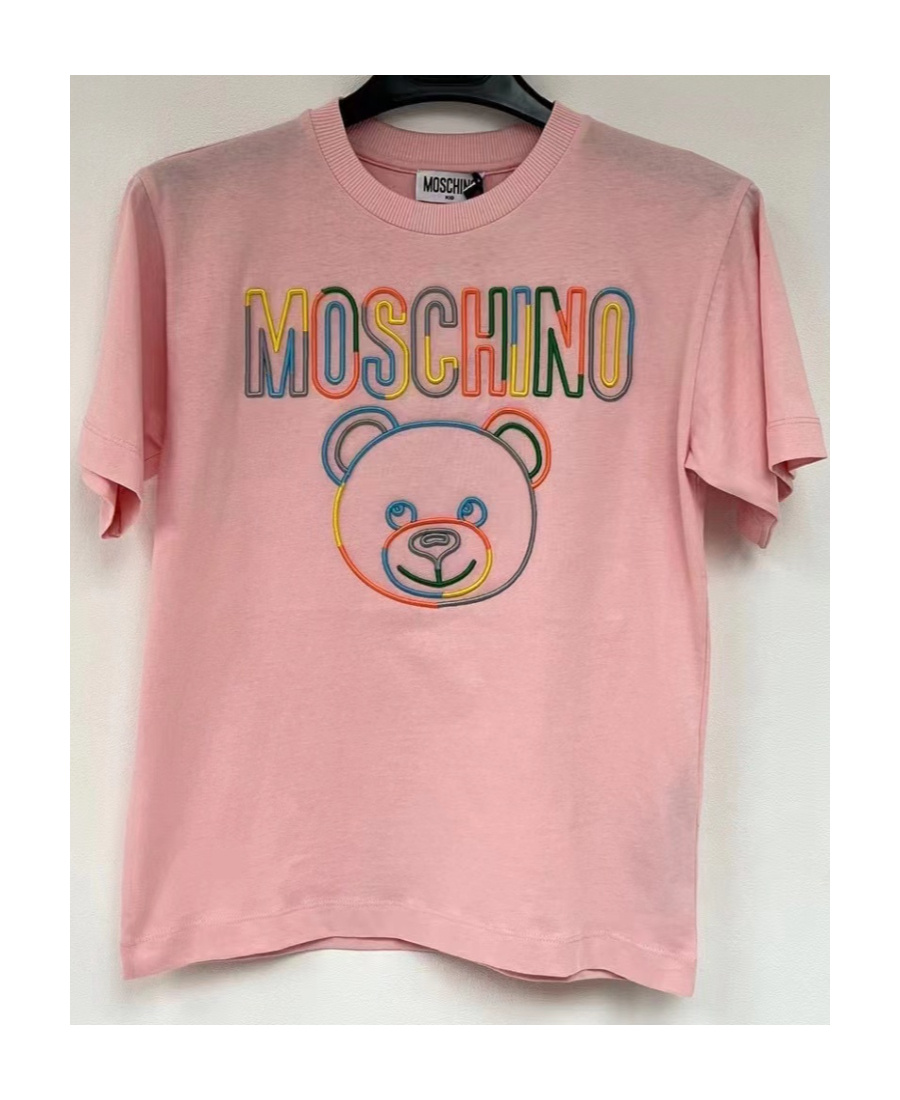 Moschino Logo Printed Short-sleeved T-shirt In Pink