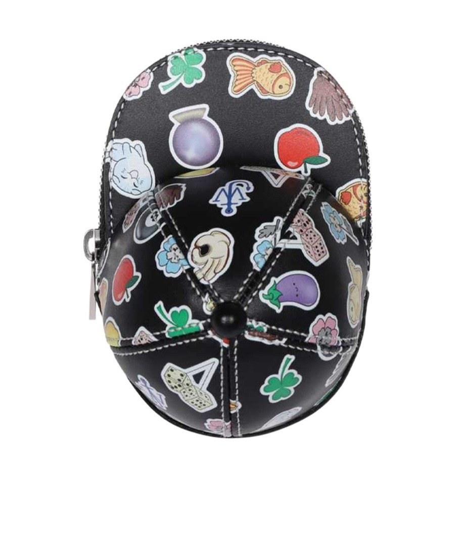 Jw Anderson Tasche Cap Midi Aus Schwarzem Leder In Black