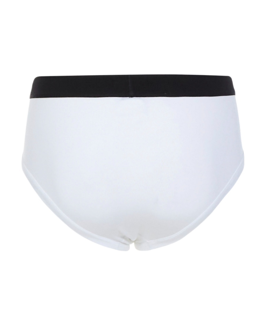 Tom Ford Mens White Branded-waistband Fitted Pack Of Two Stretch-cotton Briefs L In White