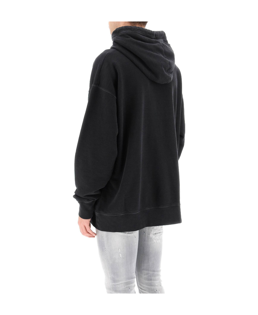 Shop Dsquared2 Logo-print Crew-neck Sweatshirt In Black