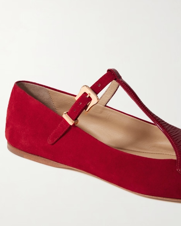 Gabriela Hearst Pointed Toe Flats In Red