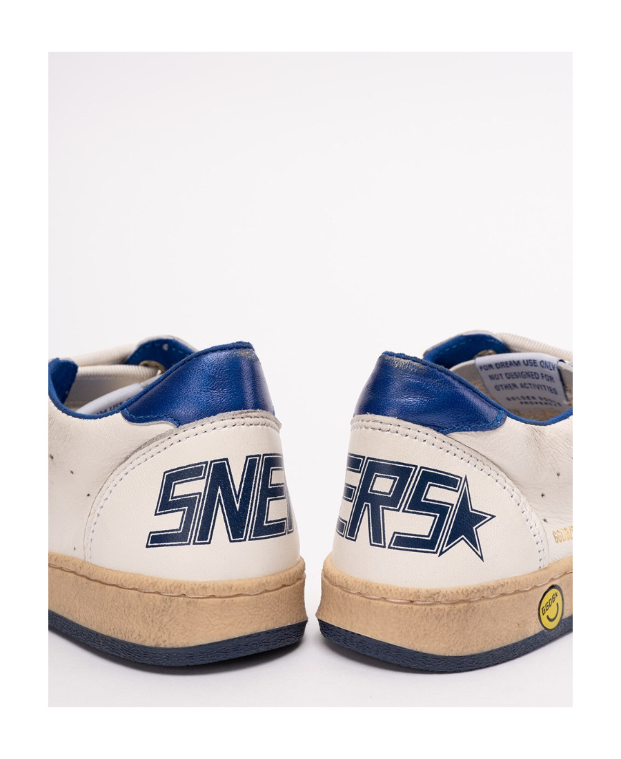 Golden Goose White June Sneakers For Kids With Star And Logo