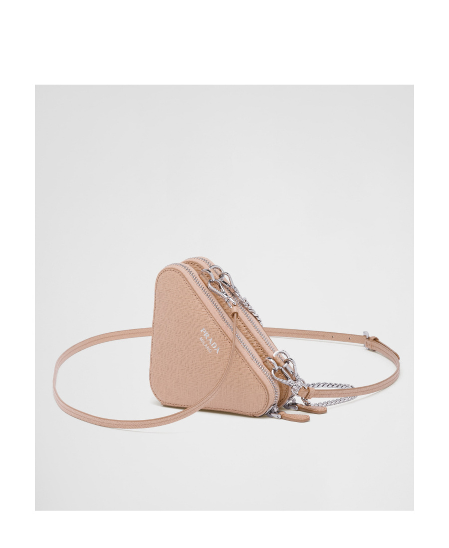 Prada Mini Triangle Crossbody Bag In Pink