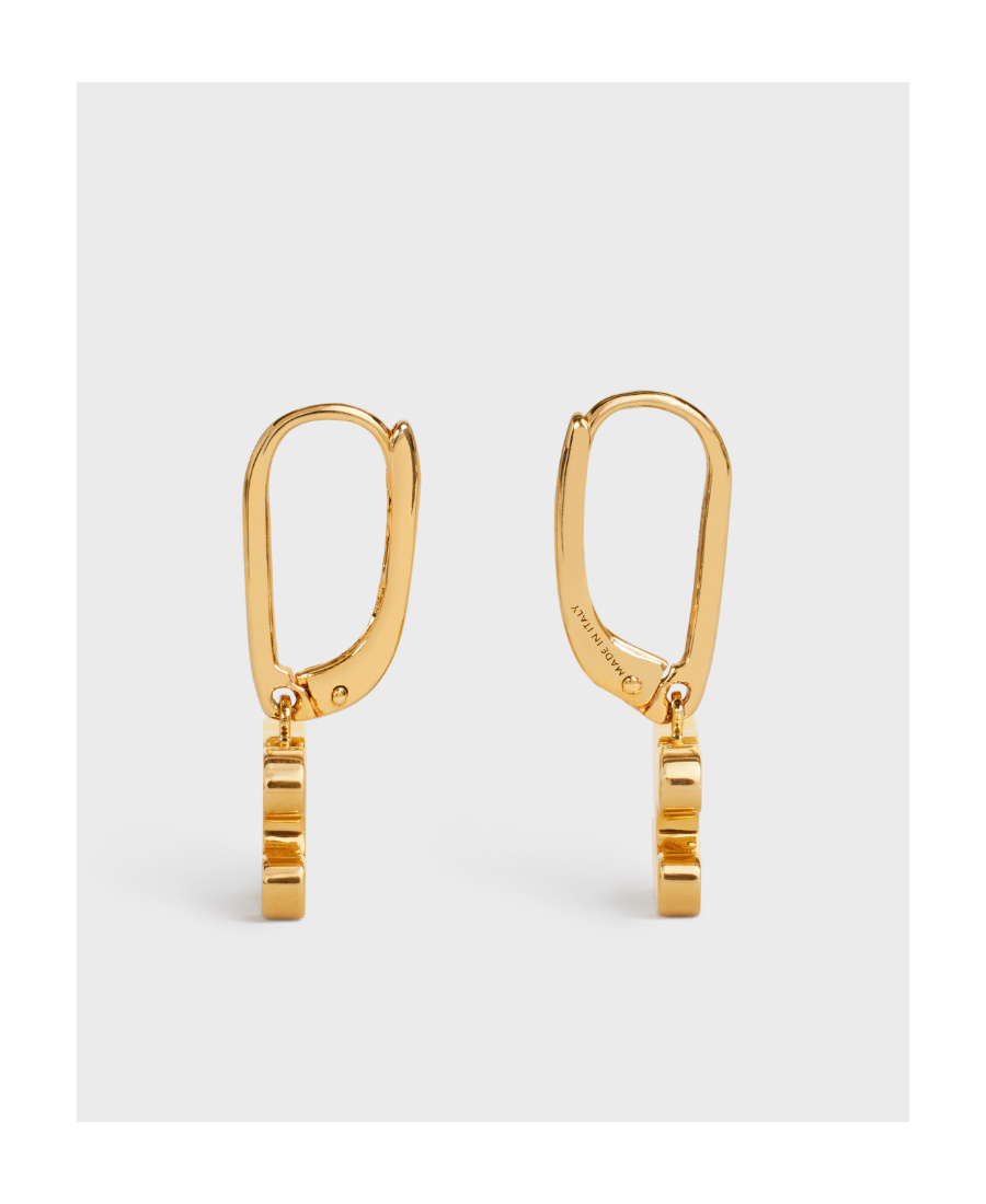 Celine Women Rhinestone Earrings In Yellow