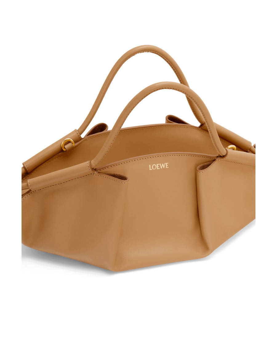 Loewe Small Paseo Bag In Shiny Nappa Calfskin In Brown