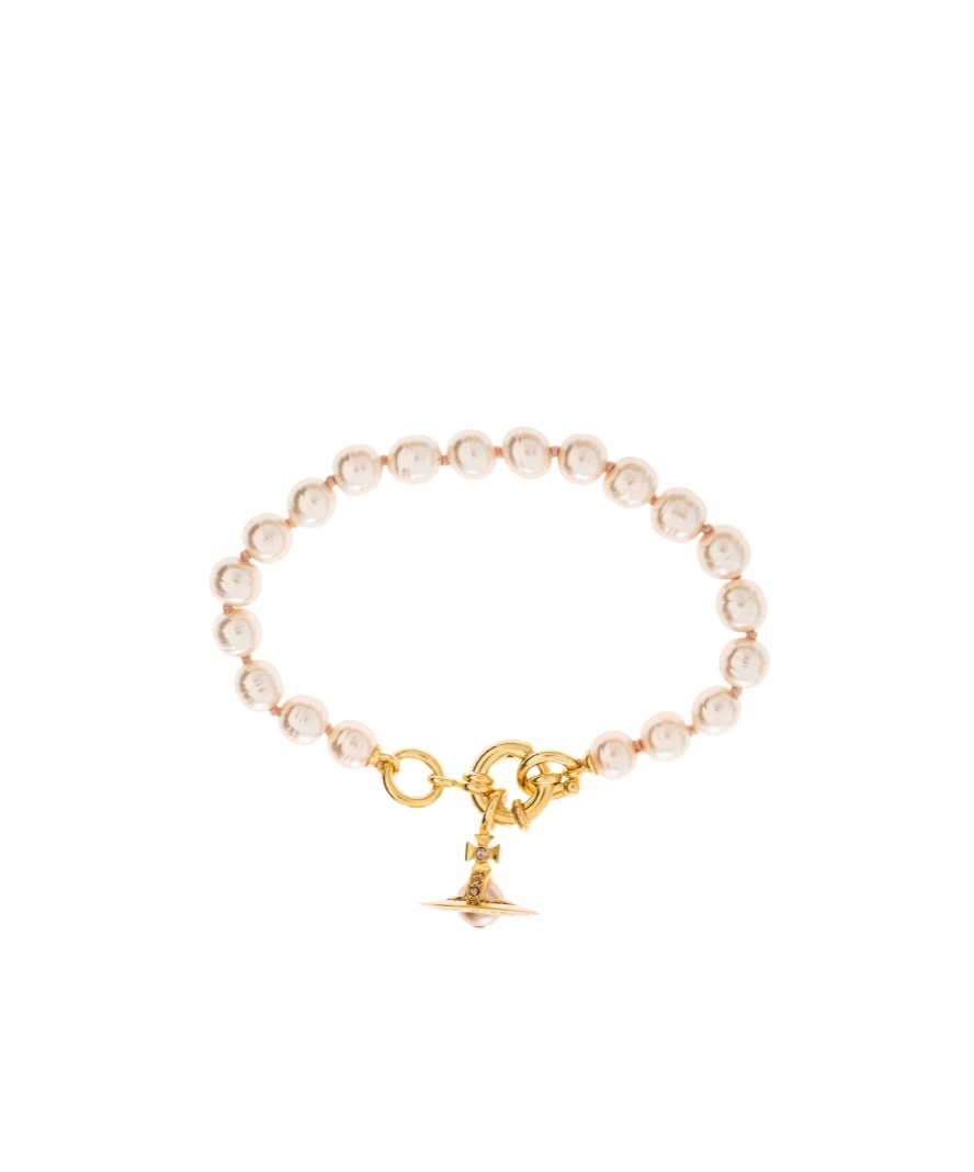 Vivienne Westwood Pearl-orb Bracelet In Yellow