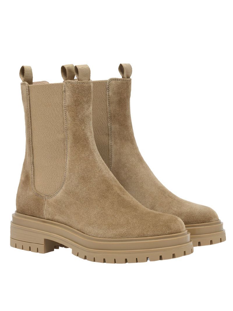 Gianvito Rossi Chelsea Suede Ankle Boots In Brown