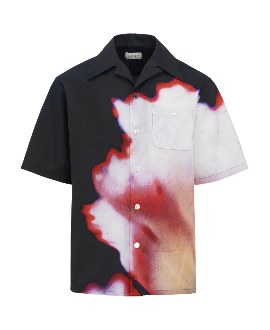 Alexander Mcqueen Alexander Mc Queen Floral Print Shirt In Black