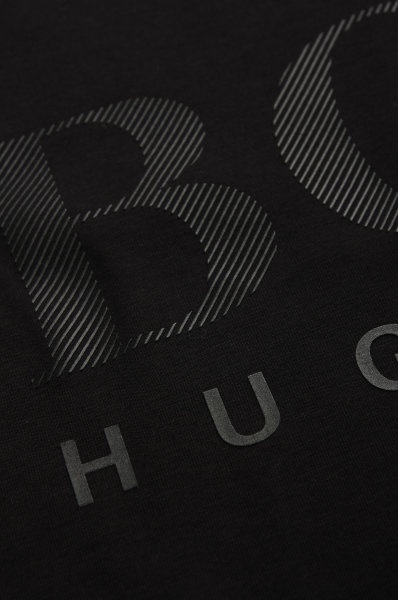 Hugo Boss Logo Printed T-shirt With Round Neck In Black