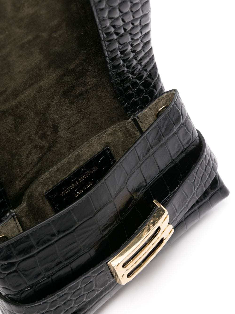 Victoria Beckham Frame Embossed Shoulder Bag In Black
