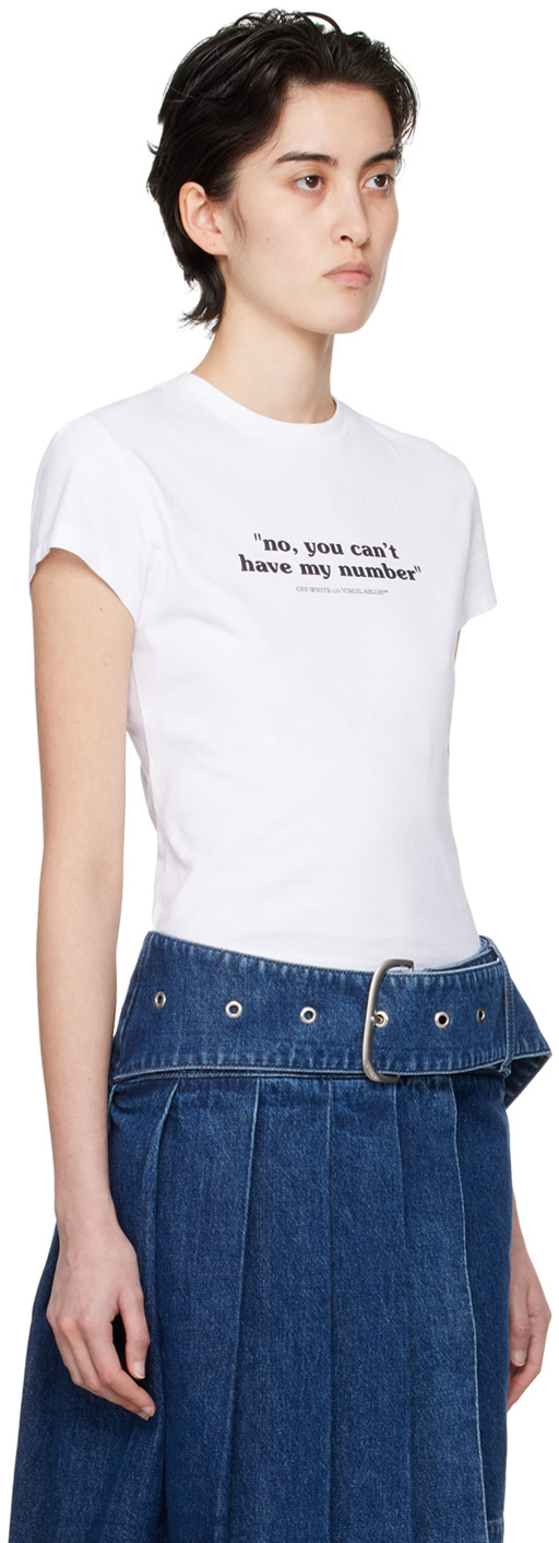 Off-white White Printed T-shirt In White