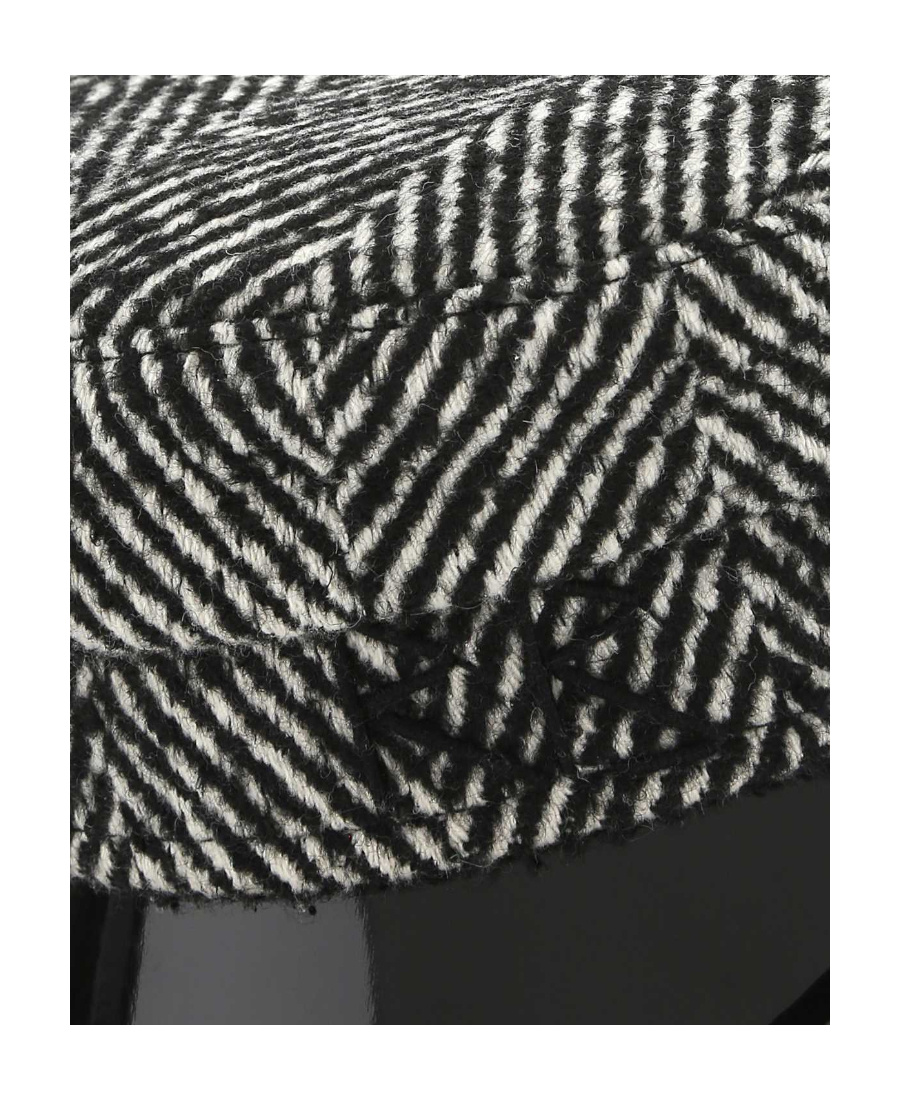 Ruslan Baginskiy Chevron-print Baker Boy Hat In Black