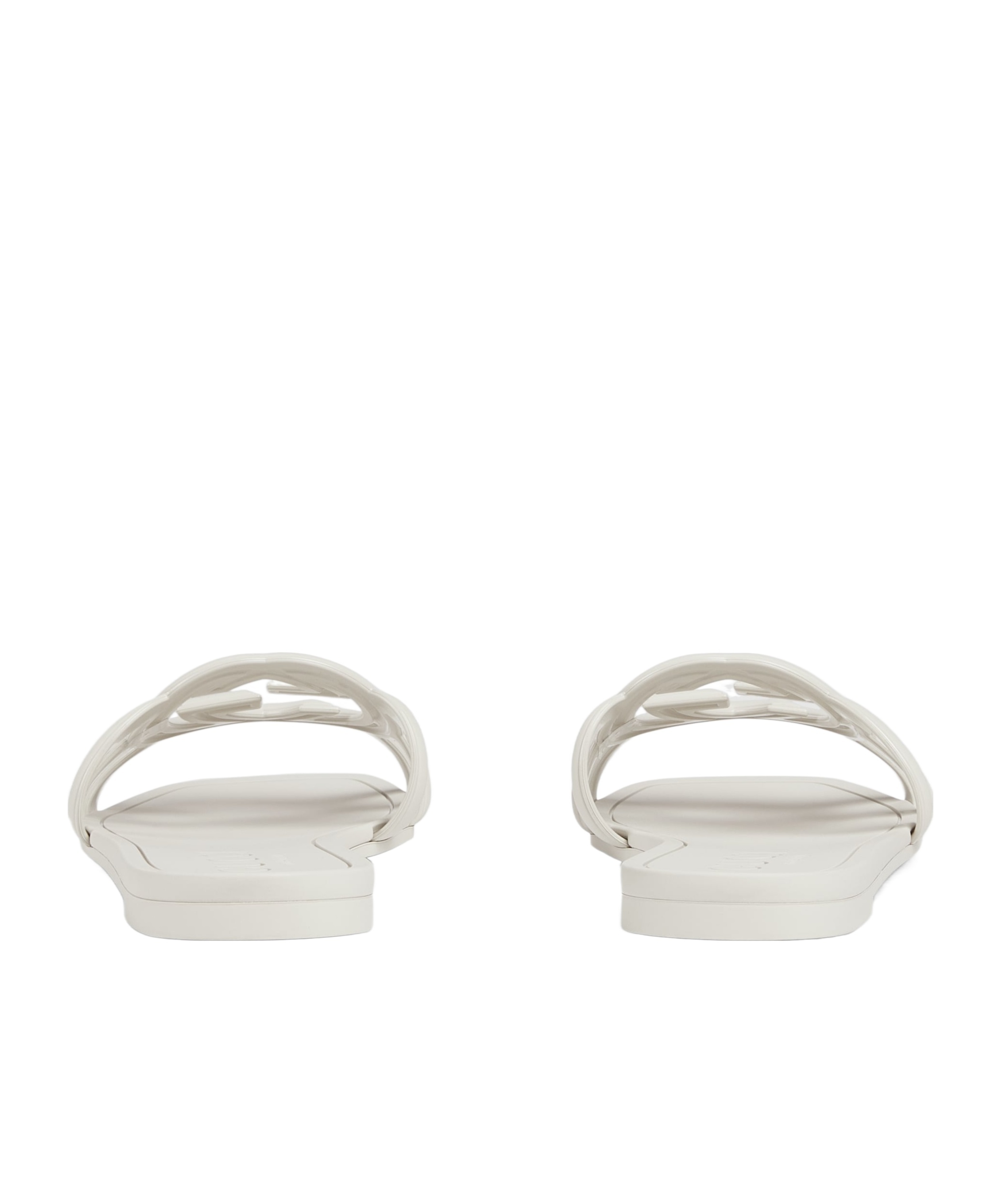 Gucci Stylish Interlocking Cut-out Sandals With 10mm Heel In White