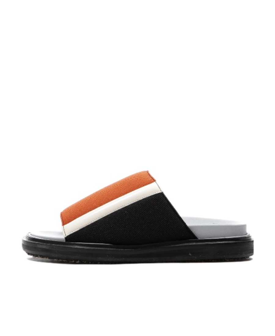Marni Open-toed Flat Sandals In Black
