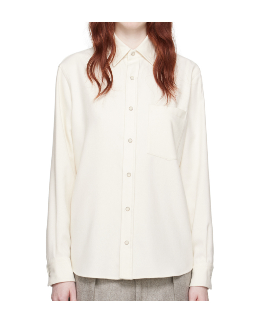 Shop Zegna Button-down Lapel Shirt In White