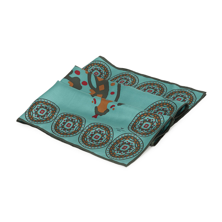 Weekend Max Mara Patterned Silk Scarves In Green