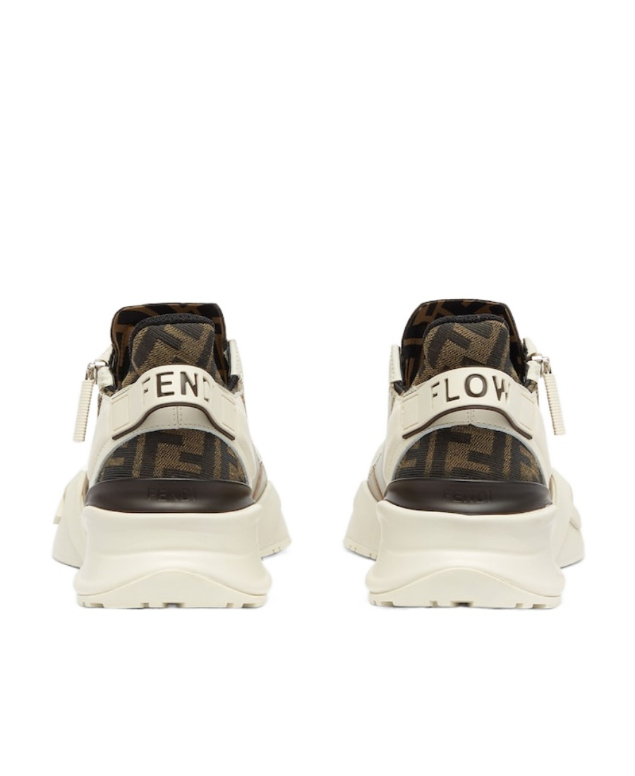 Fendi Flow Side-zip Trainer Sneakers In White