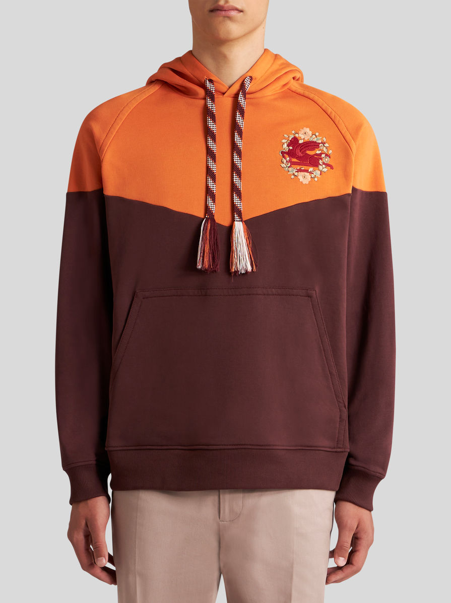 Etro Hooded Sweatshirt With Logo In Red