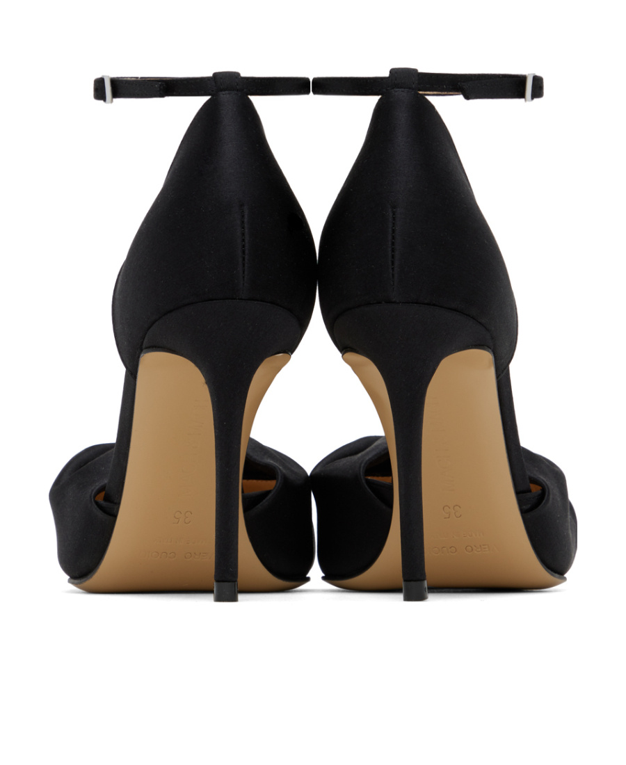 Mach&mach Double Heart-shaped High Heels In Black