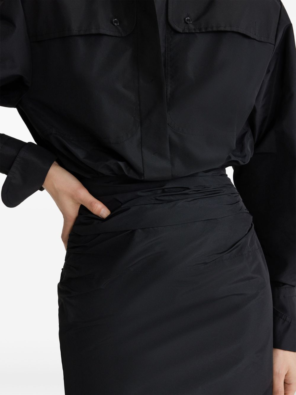 Patou Safari Mini Dress In Black