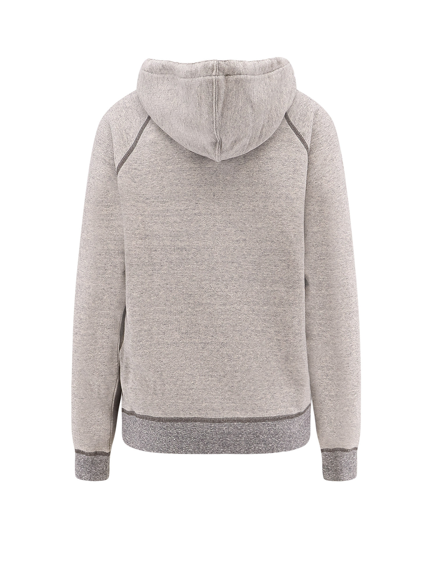 Chloé Hooded Cotton Blend Sweatshirt With Kangaroo Pocket In Brown